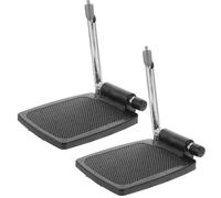BESTOMZ Heavy Duty Wheelchair Accessories 1 Pair Sturdy Plastic Elevating Wheelchair Footplates with Pole and Anti-Slip Protection of Ages Random Color