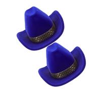 BESTOMZ Jewelry Boxes Decorative Storage Flocking Material 2pcs Hat Protective and Necklace Display Case Western Style