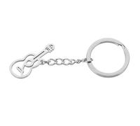 BESTOMZ Keychain Pendant Mini Guitar with Polished Refined Appearance Lightweight and Versatile Use Stainless Steel Keyring for Bag Decoration and Music