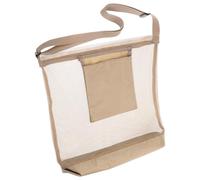 BESTOMZ Large Capacity Khaki Oxford Cloth Mushroom Foraging Bag with Adjustable Strap, Outdoor Garden Harvest Pouch for Fruit and Vegetable Picking, Reusable Storage Mesh Bag for Yard Work