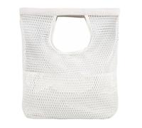 BESTOMZ Large Capacity Portable Mesh Tote Bag for Shopping and Beach Use, Cotton Cloth Material with Comfortable Handle and Easy to Store Small Items, for Beach and Date Outings