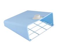 BESTOMZ Large Capacity Rabbit Hay Rack Built-in Feeding Basin, Sky Blue Pet Grass Holder for Guinea Pigs and Chinchillas, Anti-waste Hay Feeder Fixing Stand for Small Animal Cages