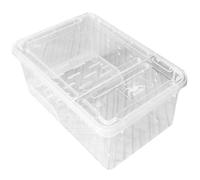 BESTOMZ Large Plastic Turtle Aquarium with Basking Platform and Reptile Habitat Tank, Amphibian Terrarium for Tortoise and Turtle Housing, Household Reptile Feeding Container