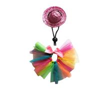BESTOMZ Lizard Party Costume for Pets - Colorful Skirt and Hat Set for Bearded Dragons, Adorable Festival Dress-up Outfit, Decorative Pet Clothing Kit