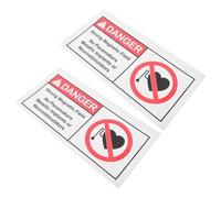BESTOMZ Magnetic Field Warning Sticker 2Pcs 5 X 10 Inches Caution Decal Prohibiting Metal Implants for Construction Sites and Healthcare Settings
