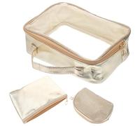 BESTOMZ Makeup Bag Vanity Bag Large Capacity Plastic with Simple Chic Design for Women Safe and Practical Storage of Small Items for Daily Use and Traveling