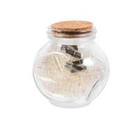 BESTOMZ Message in A Glass Bottle Set, Synthetic Material with 100 Pcs Paper Notes, Expressing Friendship and Silent Sentiments, for Sentimental Messages and Letters