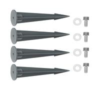BESTOMZ Metal Ground Stake Spike 4Pcs Replacement with Weather-Resistant Build for Lawn and LED Tree Light Accessories Outdoor Use