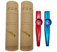 BESTOMZ Metal Kazoo Musical Instruments, Easy to Carry and Store 2 Sets Birthday Suitable for Violin and Piano Keyboard, Gift for Birthday Parties and Music Performance Music Performance