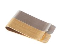 BESTOMZ Money Clips Flexible and Sturdy 2pcs Stainless Steel and Brass Bill Cash Clamps Original Shape Return for Men and Women Outdoor Utility Tool
