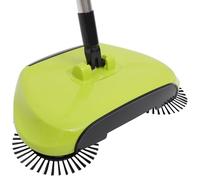 BESTOMZ Multi-function 3-in-1 Hand Sweeper Broom with 360° Rotating Mop and Enclosed Trash Bin, Adjustable Handle, Abs Plastic and Stainless Steel for Marble and Plastic Floors, No