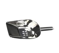 BESTOMZ Multifunctional Shovel Kitchen Ice Tube Scoop Thickened Stainless Steel Rounded Food Metal Scoop Filter for Ice Cubes Party Bar Use