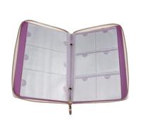 BESTOMZ Nail Art Plates Case Pouch with Zipper Design for Nail Stamping Plates and Smooth Pu Material Stylish Shiny Colour Storage Bag for Manicure Use