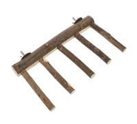 BESTOMZ Natural Wooden Bird Perch Stand Claw Grinding Feature for Parrots and Pet Birds for Exercise and Playing Time the Cage