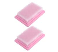 BESTOMZ Needle Felting Brush Mat and Lightweight Design 2pcs with Delicate Smooth Texture Pink Wool Felting Brush Made of Nylon and Pp for DIY Projects and Outdoor Creative Sessions