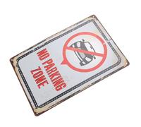 BESTOMZ No Parking Driveway Sign Made of Sturdy Iron with Easy Installation, Highly Visible Yard No Parking Reminding Sign Suitable for Home and Outdoor Use