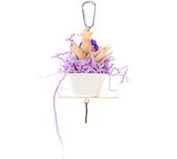 BESTOMZ Parrot Chewing Hanging Cage Shredding Bird Plaything for Climbing and Biting, Purple Parrot Cage for Cockatiels Budgies and Conures
