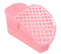 BESTOMZ PET Triangle Litter Box for Rabbits and Small Animals Washable Corner Toilet Tray with Anti-leak Mesh Base Suitable for Hamsters Guinea Pigs Chinchillas and Puppy Cage Training