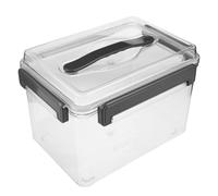 BESTOMZ Photo Lens Storage Transparent Acrylic Box with Rapid Pull-Open Design and Handle for Outdoor Camera Gear