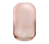 BESTOMZ Pink Frosted Glass Vase Decorative Flower Vase for Home and Office Creative Chic Style for Fresh and Dried Flowers Elegant Glass Decoration