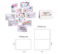 BESTOMZ Plain Greeting Cards Creating a Warm and Joyful Atmosphere 10pcs for Birthday with Delicate Paper Design Happy Wishes Cards to Show Love and Best Wishes