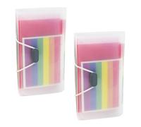 BESTOMZ Plastic Accordion File Folders to Prevent Documents from Falling 2pcs with Large Capacity and Multiple Storage Pockets, Portable Paper Folder for Office and Professional