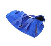 BESTOMZ Portable Cat Grooming Bag for Nail Trimming and Injection - Foldable Blue M Size Pet Carrier Wrap with Anti-scratch Breathable Fabric for Travel and Veterinary Use