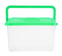 BESTOMZ Portable Fish Tank Carry Case Secure Lid and Ventilation for Small Turtle Tank Hamster Travel Plastic Container
