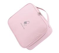 BESTOMZ Portable Storage Bag with Zipper Closure, Pink Oxford Cloth