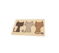 BESTOMZ Pvc Cat Litter Mat with Cat Pattern Soft and Sturdy Pet Sitting Mat for Feeding and Back Door Use Stylish Appearance and Easy to Clean