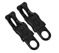 BESTOMZ Quick Release Panic Snap Hooks Black 2pcs Zinc Alloy Material with Finely Polished Surface and Ergonomic Design for Horse Reins and Saddles for Trail Rides and Training