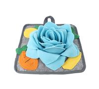 BESTOMZ Rabbit Snuffle Mat Slow Feeding Pad for Rabbits, Blue Foraging Nose Smell Training Function, Interactive Pet Intelligence to Anxiety and Encourage Natural Feeding