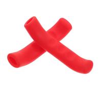 BESTOMZ Red Bike Brake Lever Protector Covers, Grip Sleeve 2pcs Silicone | Non-slip Surface, Vibration Damping, Tightly Fixed Fit, Finger Pressure Relief, Suitable for Commuters, Mountain Bikers, Road