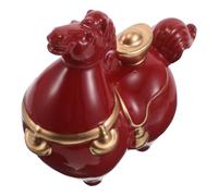 BESTOMZ Red Ceramic Horse Figurine Decorative Porcelain Painting Figurines with Authentic Artistic Appeal and Easy to Clean Features for Lunar New Year Decorations and Feng Shui Success