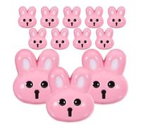 BESTOMZ Resin Rabbit Buttons 12 Pcs Pink Bunny Modeling Buttons Easy to Sew for Clothes DIY Crafts Project