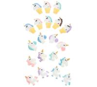 BESTOMZ Resin Unicorn Charms Easy to Attach and Long Serving Life 20pcs Color for DIY Craft Accessories for Festival Art and Sewing