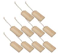 BESTOMZ Reusable Markers Labels Wooden with Plant String 10pcs for Square Bamboo Tags Smooth and Splinter-Free Outdoor Greenhouse Use Garden for Flowers and Pots