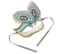 BESTOMZ Reusable Plastic with Peacock Eye Design, Chic and Elegant Venetian Style for Venice Parties and Dances, Not Easy to Deform Decorative Costume Accessory