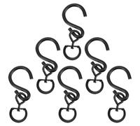 BESTOMZ Rotating Button Flower Pot Swivel Hooks 10Pcs Metal Hanging Buckles for Balcony Lanterns and Flower Basket Hangers