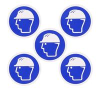 BESTOMZ Safety Helmet Use Sticker for Workplace and Environments, Easy to Apply and Remove 10pcs Self Adhesive Pvc Hard Hat Signage with Simple Intuitive Design