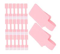 BESTOMZ Self Adhesive Jewelry Price Tags Stickers Pink Kraft Paper Rectangular Head Design 400pcs Strong Adhesive and Easy Application for Rings and Earrings for Jewelry Display