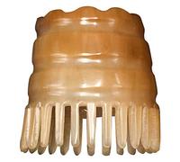 BESTOMZ Shampoo Brush Buffalo Horn Hair Comb Deep Scalp Massage Function for Daily Use Random Colour