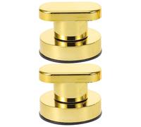 BESTOMZ Shower Grip Bathroom Grab Bar Suction Cup Handle Plastic Golden 2Pcs for Anywhere in the Home Where a Safety Barrier is Needed