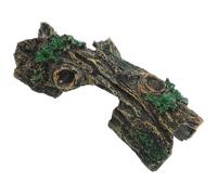BESTOMZ Simulated Wood Reptile Cave Hideout Reptile Hide for Snake Tank Decor Use as Aquarium Wood Turtle Tank Accessory