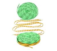 BESTOMZ Skates Laces 2 Pairs Durable Polyester Roller Hockey Shoelaces for Roller Skate Slightly Elastic Replacement for Comfortable Safe Skating Yellow Green 244cm
