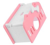 BESTOMZ Small Animal Wooden Hamster Hideout House Pink Mini Guinea Pig Hideaway Shelter for Climbing Chew-resistant Training and Year-round Habitat Enrichment