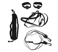 BESTOMZ Solo Volleyball Training Belt with Hand Shape Correction Aid | Polyester Set, Rebound Sling and Spike Trainer Included, Portable Black Gear for Indoor Outdoor Drills