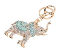BESTOMZ Sparkling Elephant Keyring with Rhinestones, Alloy Material, Big Ears Design, Creative and Finely Crafted Keychain Charm for Special Occasions, Suitable for Waist Belts and Purses