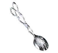 BESTOMZ Stainless Steel Food Tong Silver Round Handle, Creative and Practical Kitchen Tool Easy to Hold and Avoids Getting Hands Dirty for Parties and Outdoor Activity Barbecue Cooking