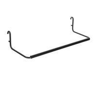 BESTOMZ Stainless Steel Pegboard Paper Towel Holder with Easy Installation and Anti-jam Feature, Black Metal Towel Hanger Suitable for Offices and Garages, Sturdy Pegboard Hook for Shop